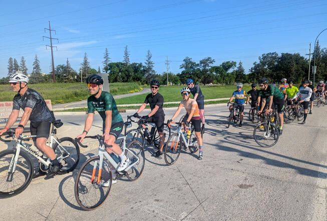 Waiting to cross Abinojii Mikanah on our 2024 ABC ride