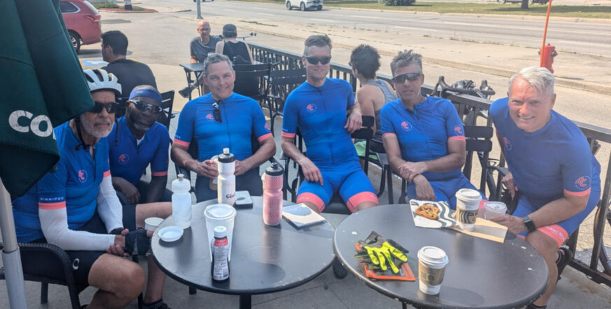 club colours at our usual post-ride coffee